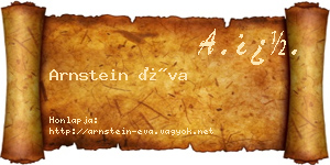 Arnstein Éva névjegykártya